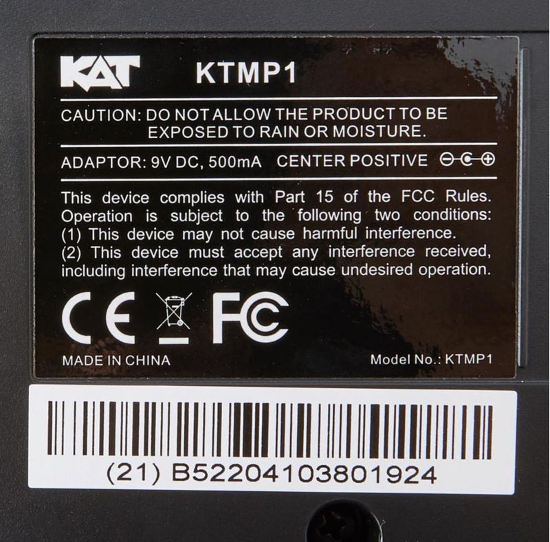 Módulo electrónico de sonido para batería y percusión KAT KTMP1
