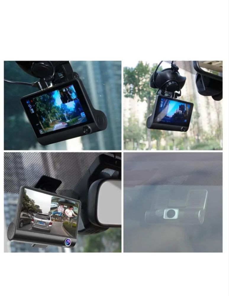 Camara De Seguridad Para Auto 4.0 Pulgadas Dvr 3 Vias 50410