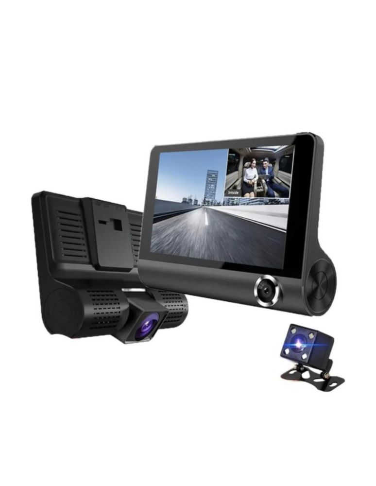 Camara De Seguridad Para Auto 4.0 Pulgadas Dvr 3 Vias 50410