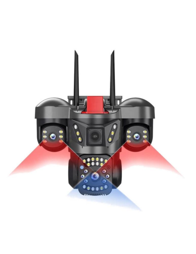 Cámara De Seguridad 3 Lentes 1080p Wi-fi Exterior Nocturna ITCA101