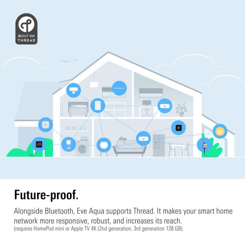 Controlador de agua Eve Aqua Smart Bluetooth Thread HomeKit