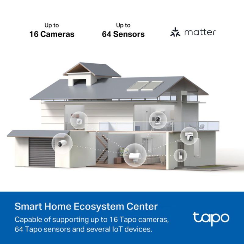 Sistema de seguridad Tapo H500 Smart Hub 16GB Storage 110V
