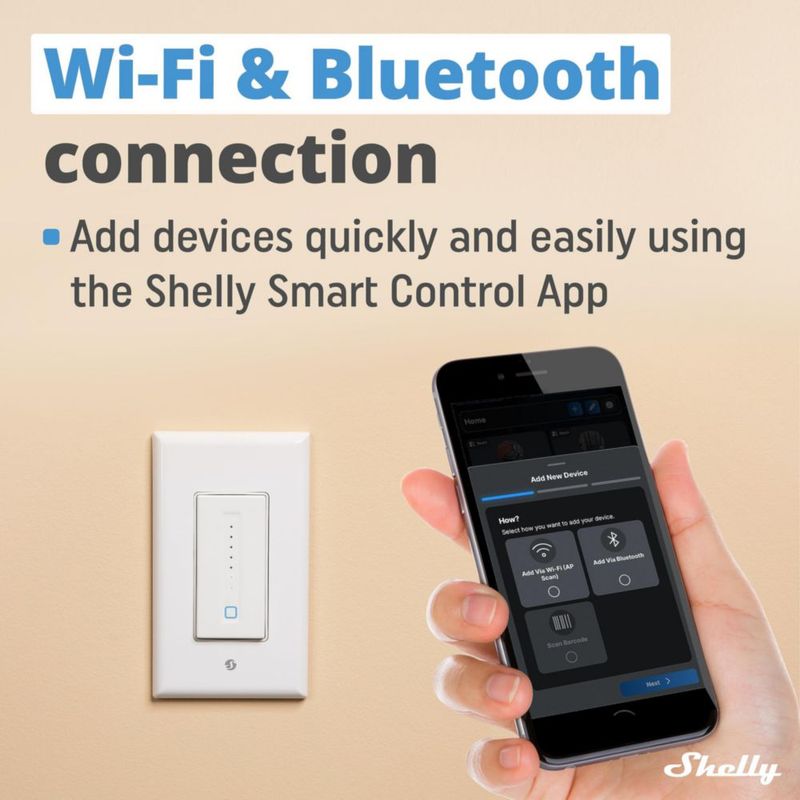 Shelly Plus Wall Dimmer WiFi Smart Switch paquete de 2