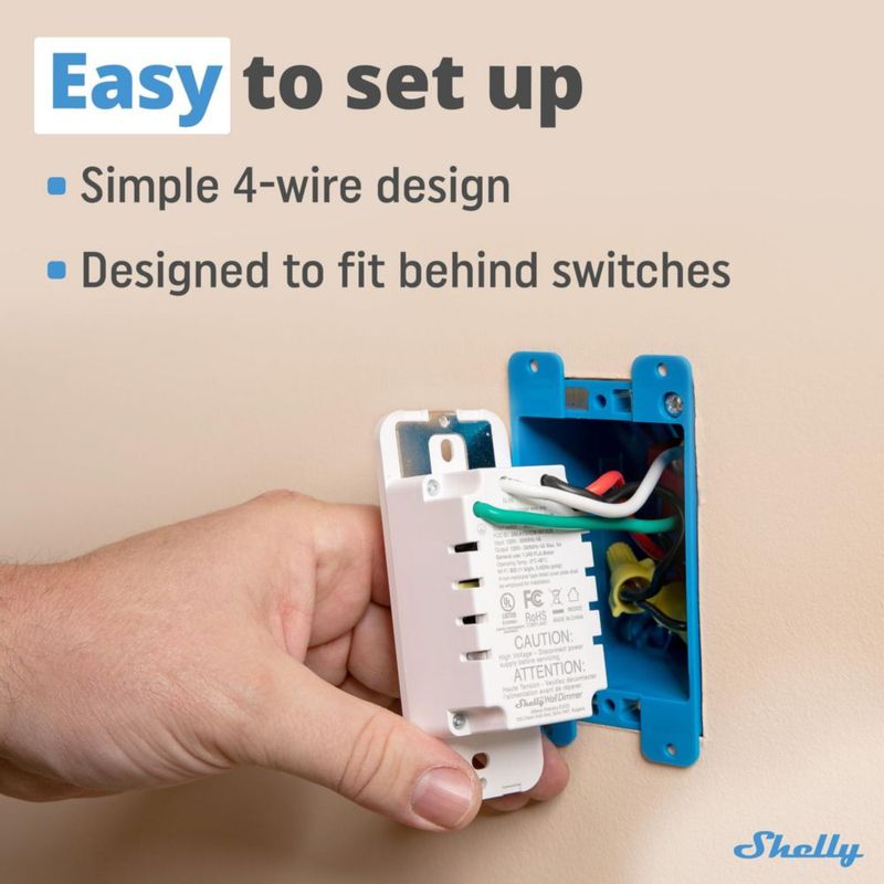 Shelly Plus Wall Dimmer WiFi Smart Switch paquete de 2