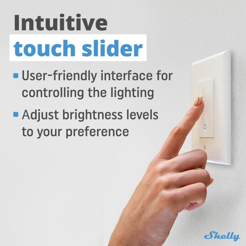 Shelly Plus Wall Dimmer WiFi Smart Switch paquete de 2