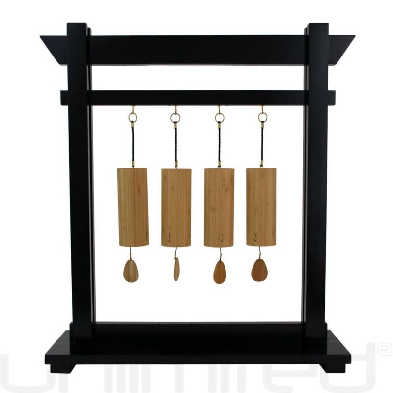 Set de Campanas Koshi con Soporte Joe Negro 71x61x18 cm