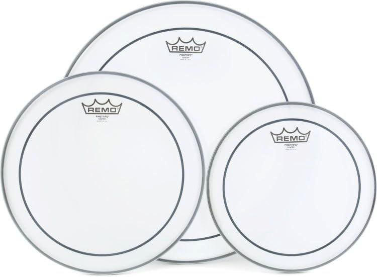 Parche Remo Pinstripe 10" 12" 16" Recubierto Juego de 3 Piezas