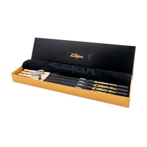 Paquete de 4 pares de baquetas Zildjian Dip 5B 41 cm punta de madera