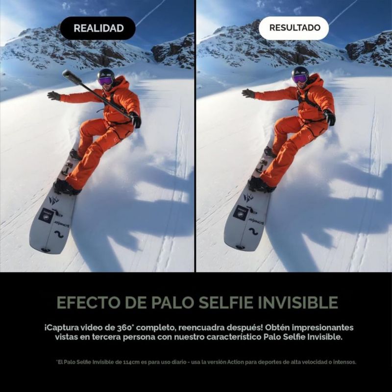 Insta360 Palo de Selfie Invisible 114 cm Extensible para Cámara Insta360 X5 X4 X3 Original