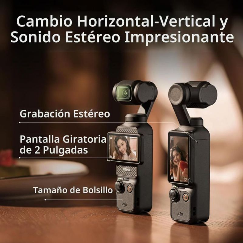 DJI Osmo Pocket 3 Creator Combo Cámara 4K Con Micrófono DJI Mic 2, Mango Trípode y Accesorios