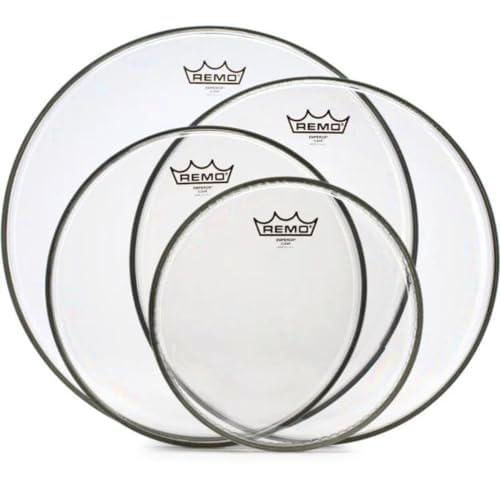 Pack de Toms Remo Emperor 10 12 14 y 16 Pulgadas con Parche Transparente