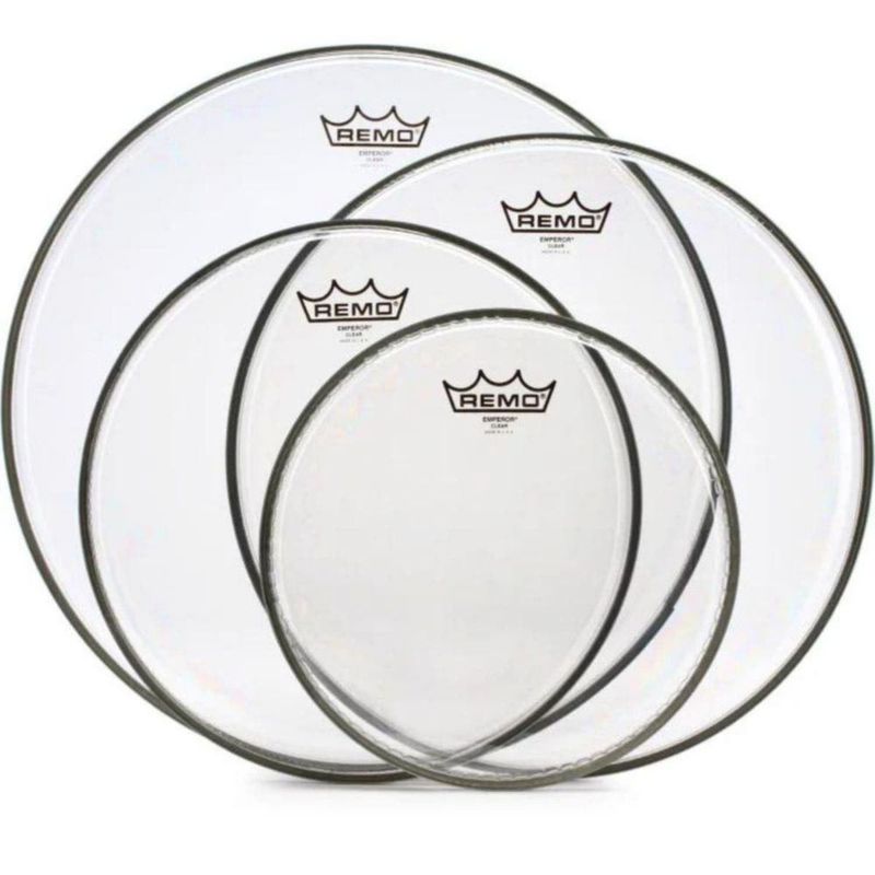 Pack de Toms Remo Emperor 10 12 14 y 16 Pulgadas con Parche Transparente