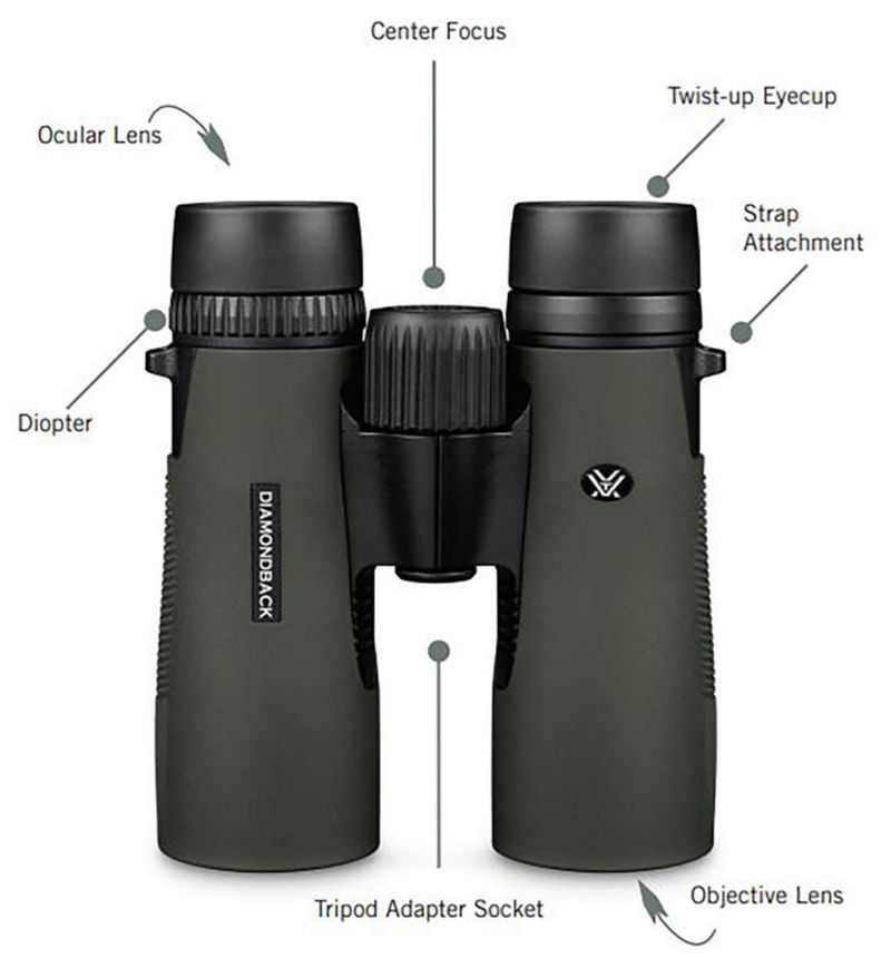 Prismáticos Vortex Optics Diamondback 12x50 para techo