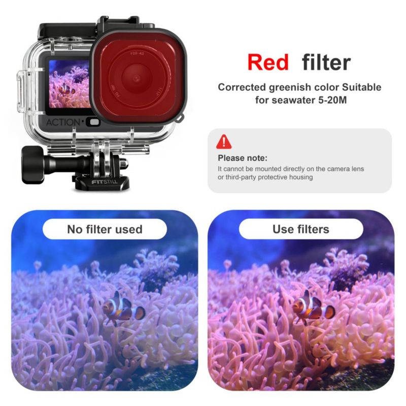 Kit de filtros de buceo FiTSTILL para DJI Osmo Action 6