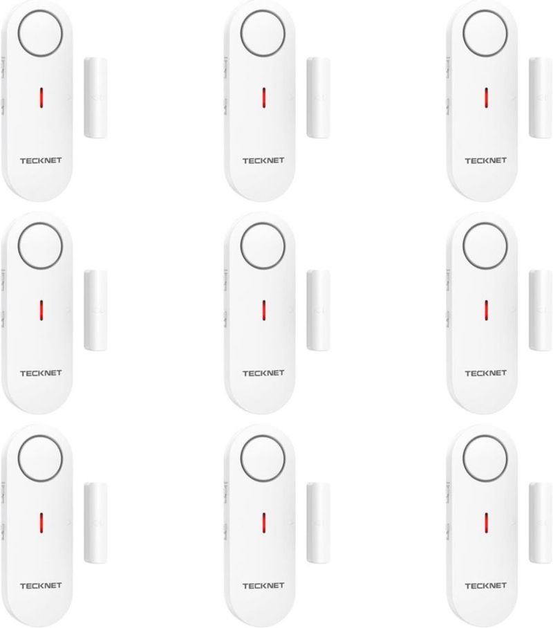 Alarma inalámbrica TECKNET 9 unidades con control de volumen 2 en 1