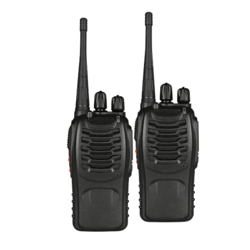 Radios De Comunicación Portátiles Walkie Talkie, 2 Unidades, Color Negro