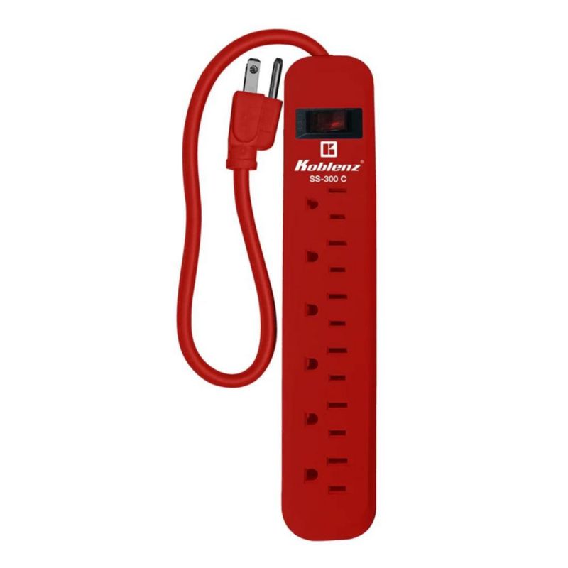 Supresor / Multicontacto Koblenz SS-300 C 6 Contactos Rojo SYP