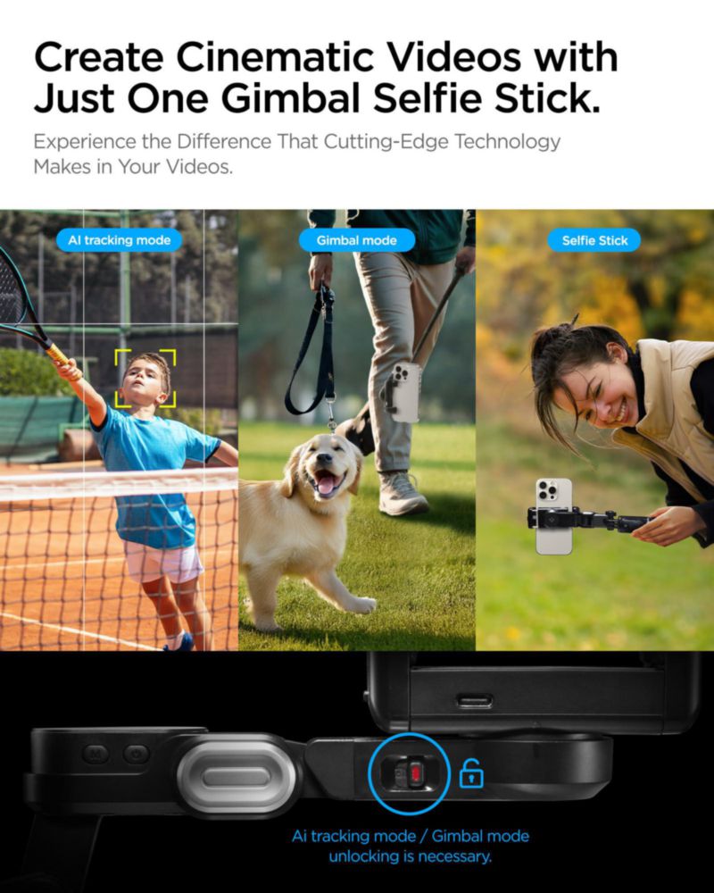 Estabilizador Gimbal Spigen 3 Ejes con Seguimiento Facial