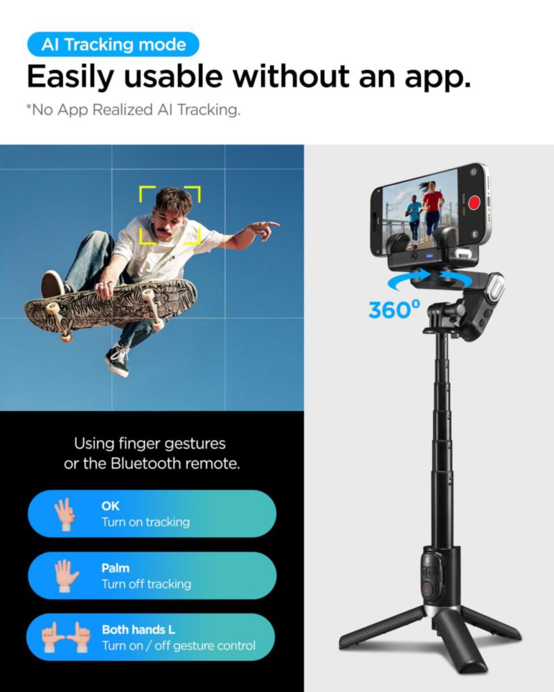 Estabilizador Gimbal Spigen 3 Ejes con Seguimiento Facial