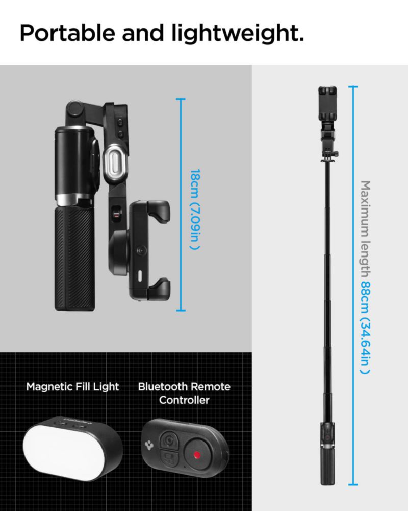 Estabilizador Gimbal Spigen 3 Ejes con Seguimiento Facial
