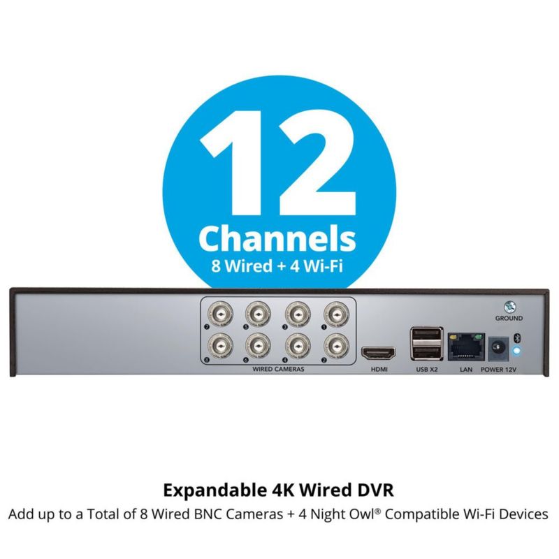 DVR Night Owl 12 canales 4K con audio bidireccional