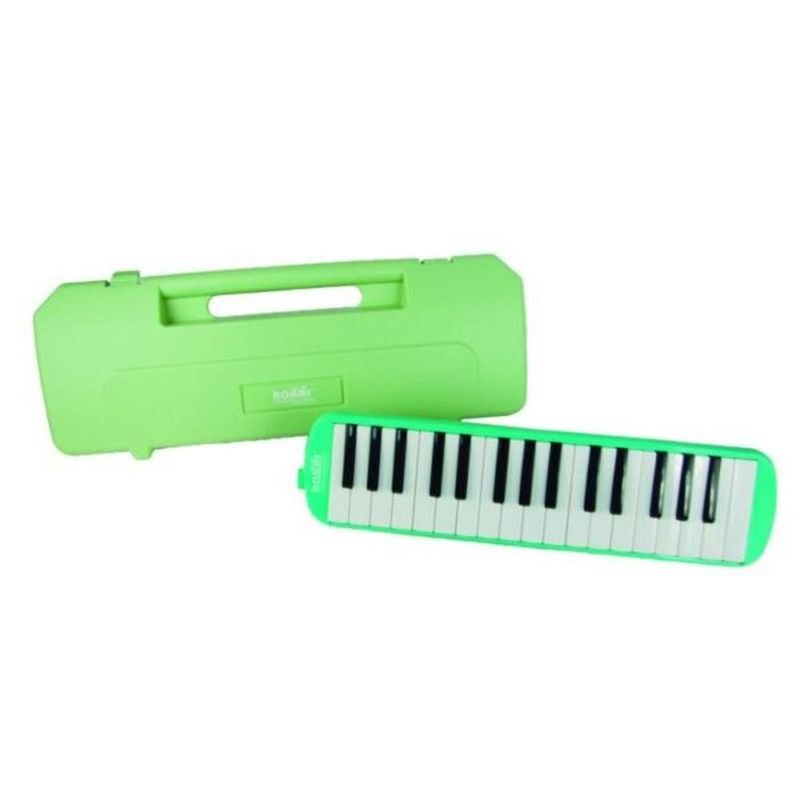 Melodica verde de 32 teclas con notas estuche rigido