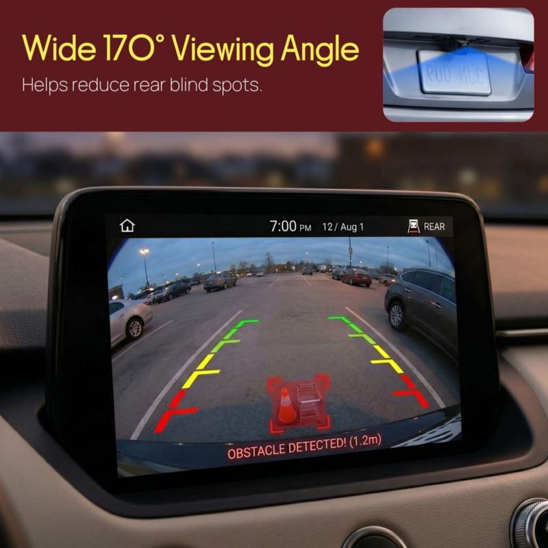 Cámara de visión trasera Pyle 720p HD 170° impermeable 12V‑24V (2 unidades)