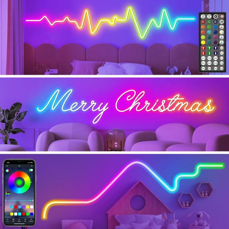 Luces de Cuerda LED RGB SINLEY 30 m con Control por App y Control Remoto