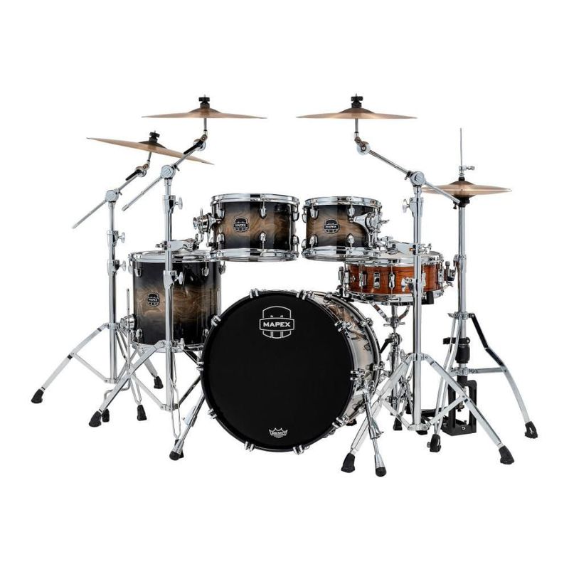 Batería MAPEX Saturn VI Fusion 4 piezas Black Ink Burst