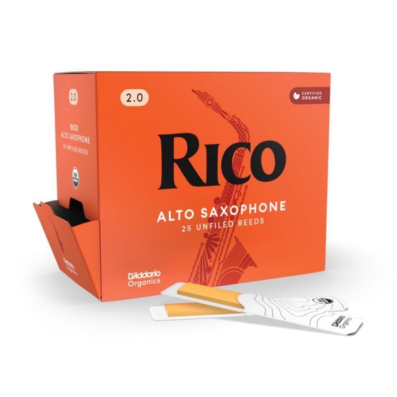 Cañas para Saxofón Alto Rico D'Addario 2.0 – Pack de 25