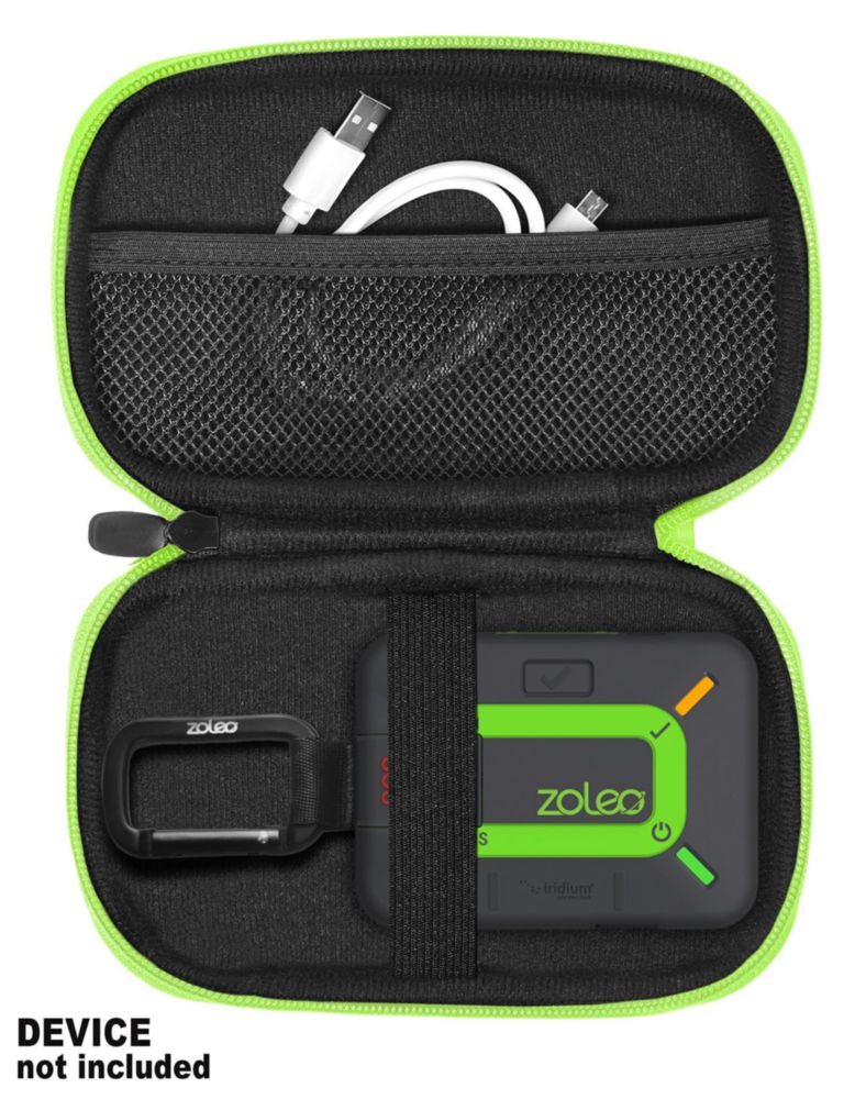 Funda protectora CaseSack para ZOLEO negro/verde