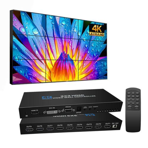 Controlador de pared de vídeo AOGETYO 3x3 4K HDMI DVI