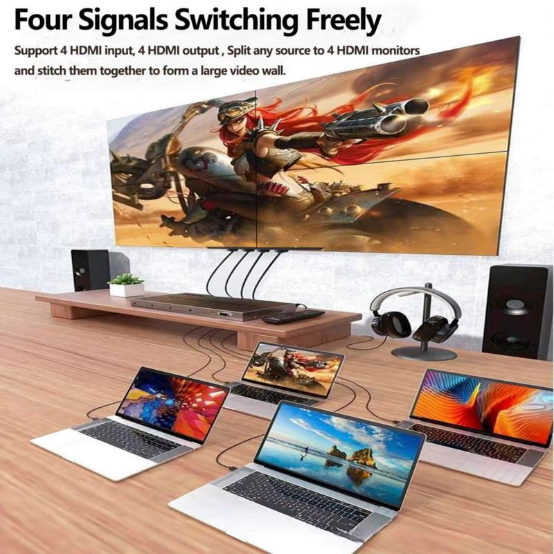 Controlador de Video Wall SIGRAPID 4x4 4K con Conmutación Automática