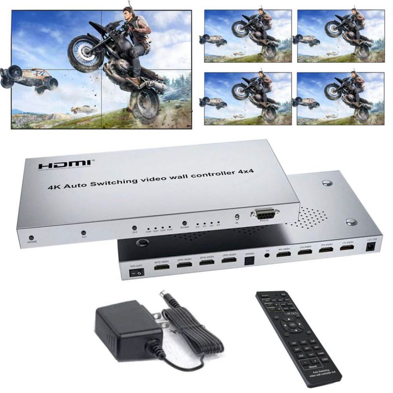 Controlador de Video Wall SIGRAPID 4x4 4K con Conmutación Automática