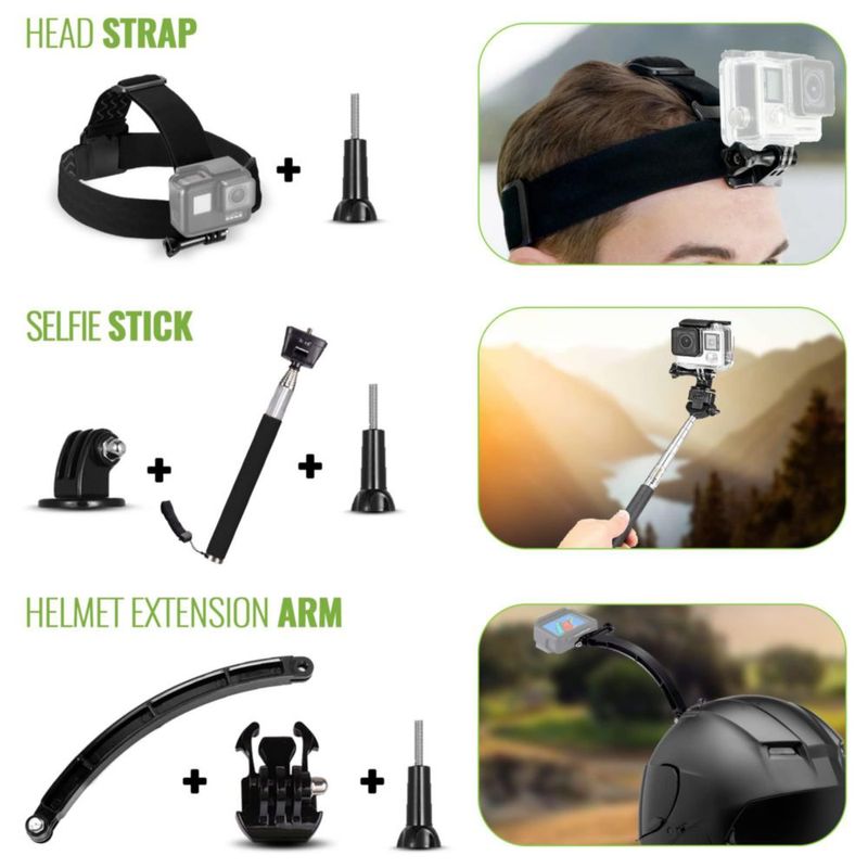 Kit de accesorios para cámaras de acción DiginerDS 50 en 1 para GoPro
