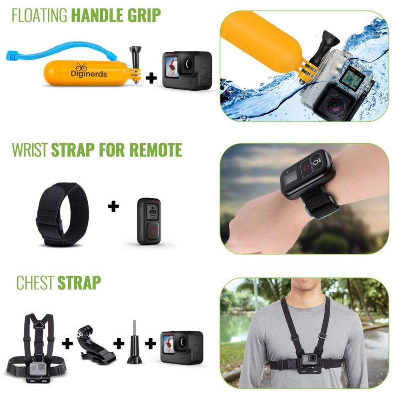 Kit de accesorios para cámaras de acción DiginerDS 50 en 1 para GoPro