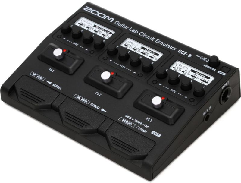 Emulador de circuito de laboratorio de guitarra Zoom GCE-3 con interfaz de audio