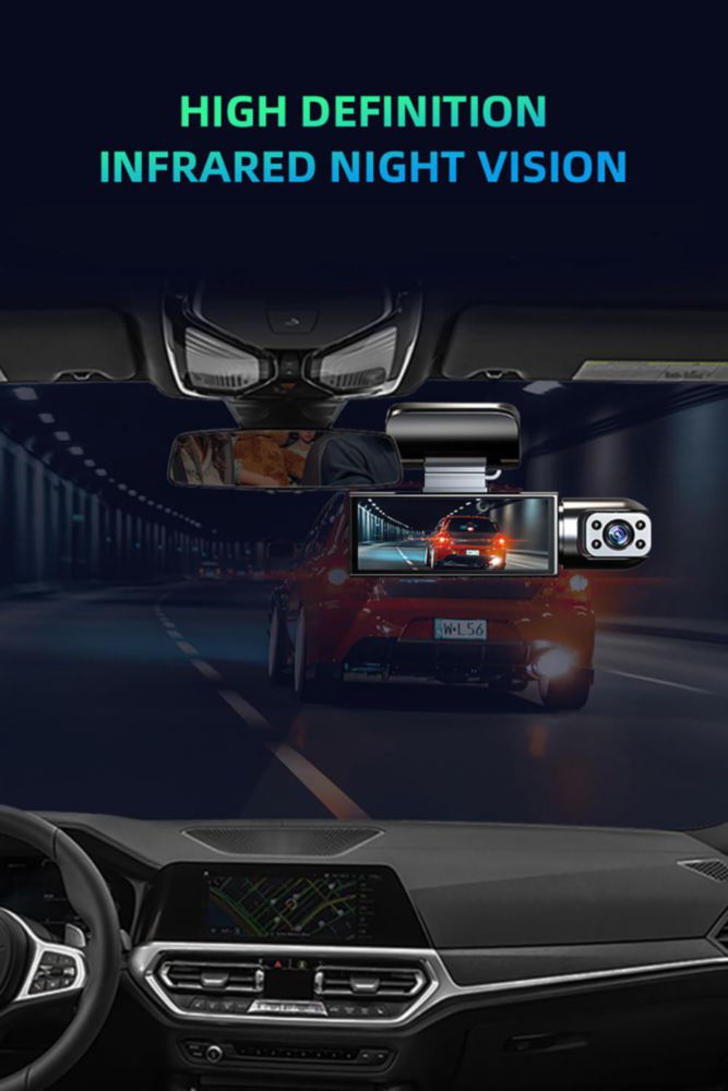 Cámara de tablero FUAZONR 1080P 64 GB con visión nocturna IR