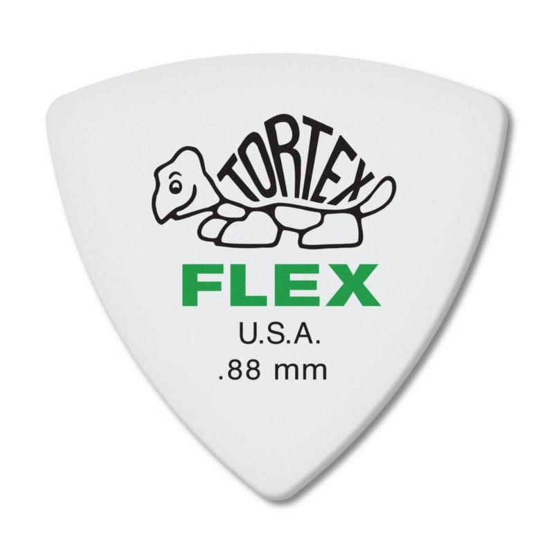 Púa de guitarra Jim Dunlop Tortex Flex Triangle .88 mm Green x72