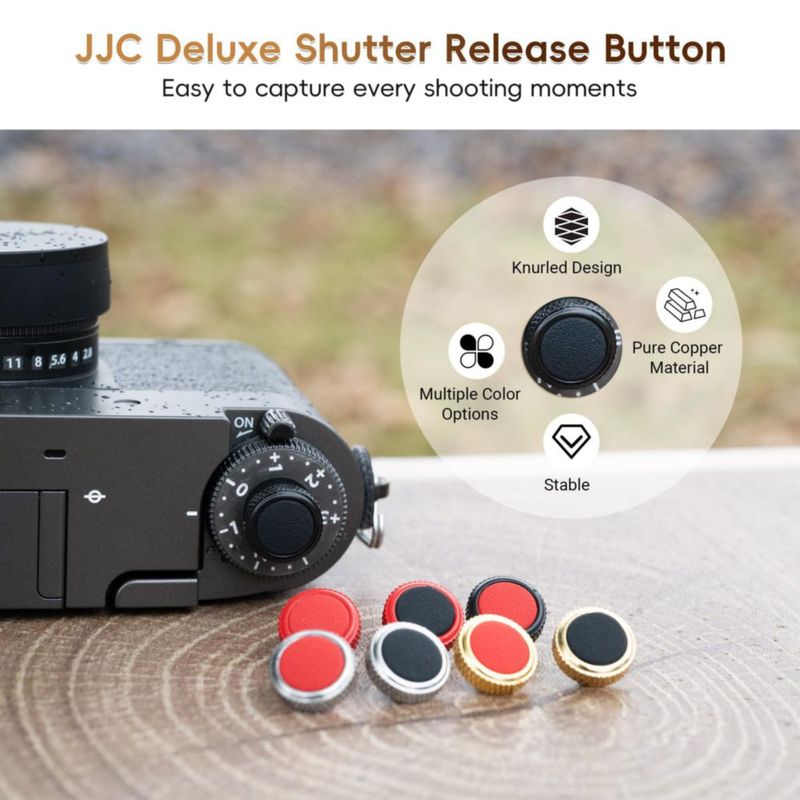 Botón de disparo JJC para Fuji Leica Nikon Sony – rojo y cobre