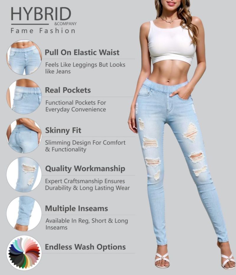 Jeans Hybrid & Company P45945SK Lavado Claro M 72 cm