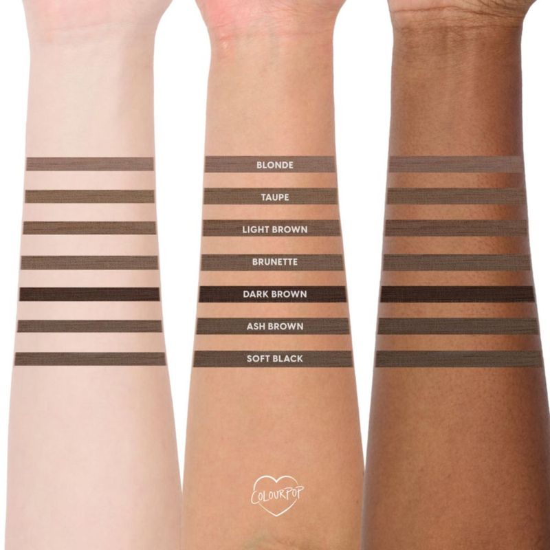 Lápiz para cejas ColourPop impermeable Café 0.003 oz