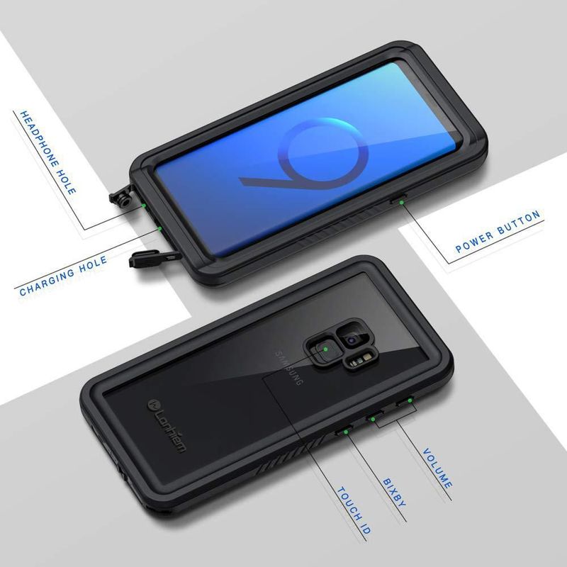 Funda Lanhiem para Samsung Galaxy S9 IP68 Impermeable y Resistente a Golpes