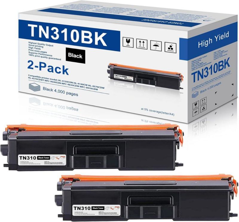 Cartucho de tóner MOLIMER TN310BK 2 unidades de alto rendimiento