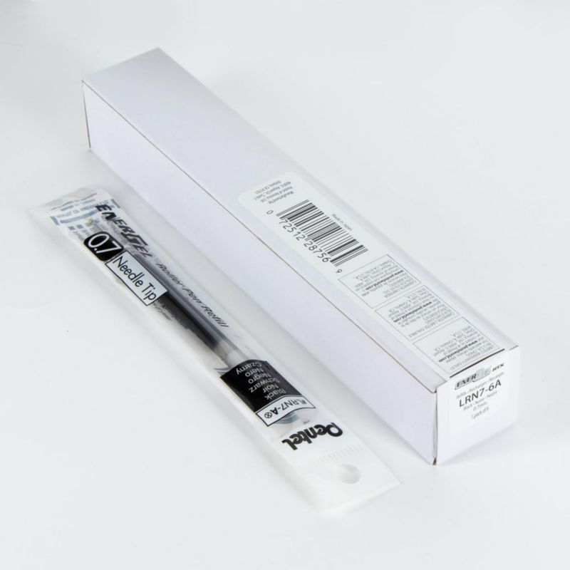 Recargas de bolígrafo Pentel 07 mm negro paquete de 6 (LRN7-6A)