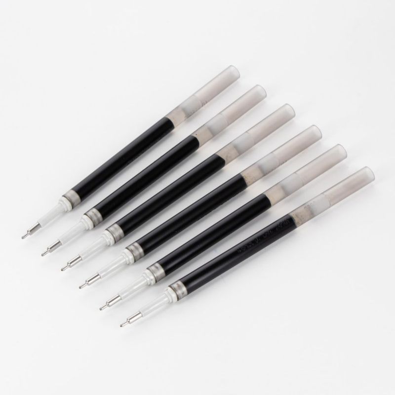 Recargas de bolígrafo Pentel 07 mm negro paquete de 6 (LRN7-6A)