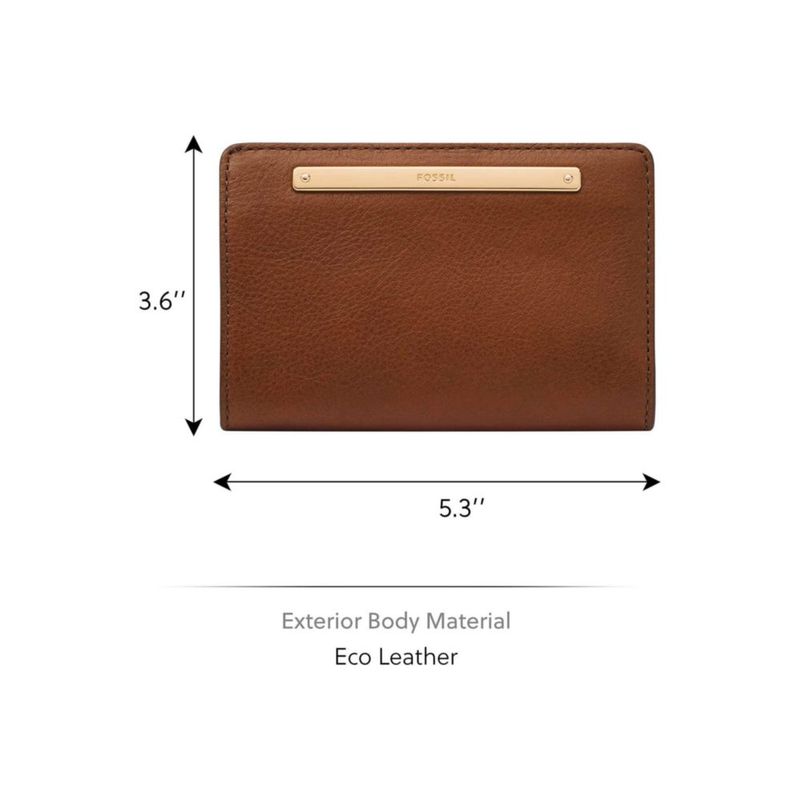 Cartera Fossil Liza de Cuero 13 cm x 9 cm Marrón