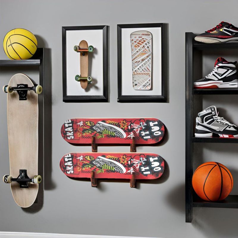 Rack Horizontal de Madera para Skateboards BiJun 400 g