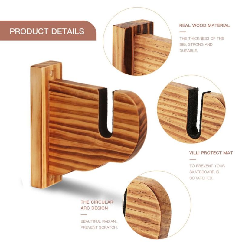 Rack Horizontal de Madera para Skateboards BiJun 400 g