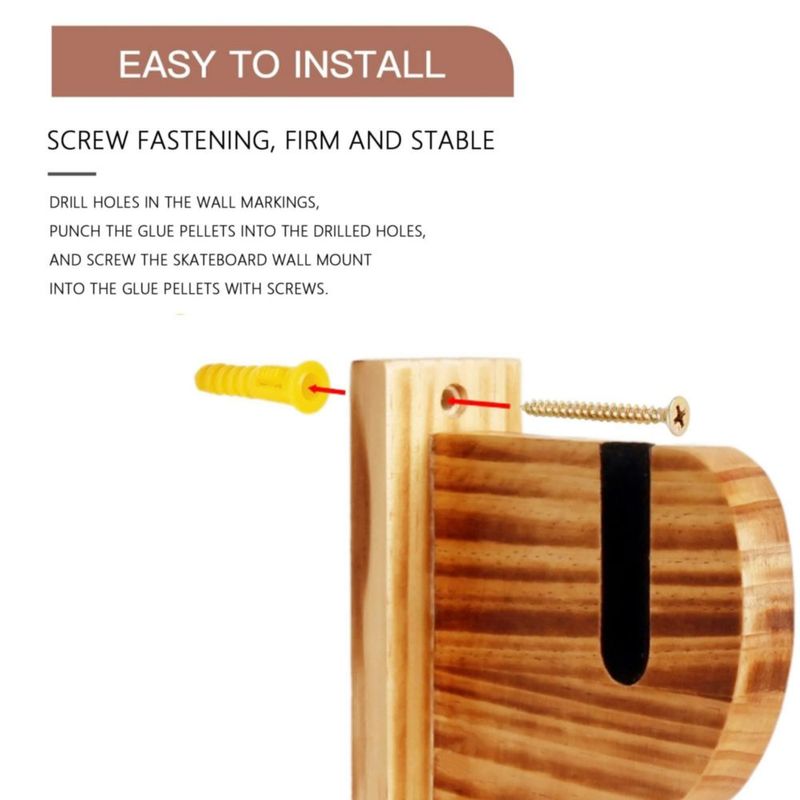 Rack Horizontal de Madera para Skateboards BiJun 400 g